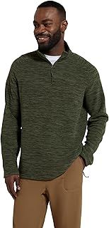 Mountain Warehouse Snowdon Mens Micro Fleece Top - Warm, Breathable, Quick Drying, Zip Collar Fleece Sweater, Soft & Smooth Pullover - For Spring Summer, Travelling, Walking