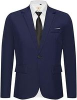 Men's Regular Fit Blazer 2 Buttons Modern Business Jacket Blazer, Mens Casual Suit Jackets Slim Fit Blazer One Button Suits Coat Solid Jacket Tops