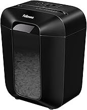 Fellowes Paper Shredder for Home Office Use - 9 Sheet Cross Cut Shredders Home Use - Shredder with 17L Bin & Safety Lock - Powershred LX50 - Shreds 31 Sheets in One Minute - High Security P4 - Black