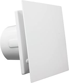 NAZAIR White 100 mm Quiet Powerful Bathroom Extractor Fan with Humidity Sensor Wall Ceiling Mounted Ventilation Damp Environment Control for 100 mm Ducting Silent Toilet Shower Ventilator