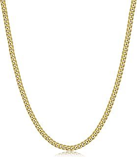 Gold & Silver Chain Necklace - Cuban Chains for Men, Women & Kids - 3.5/5/6/9/12MM, 18/20/22/24/26 Inch