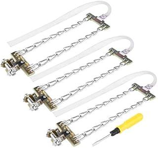 Keenso Snow Chains for Cars, 3 Pcs Car Snow Chain, Anti-skid Emergency Snow Tire Chains Snow Socks for Car SUV Truck