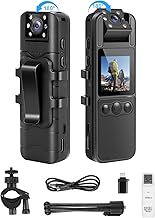 64GB Computer-Free Body Camera with Audio and Video, 6 Hrs 1080P Personal Small Camera with Photo, Night Vision, SOS Sound, Wearable Cam for Security, Running, Biking