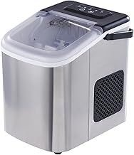 Countertop Ice Maker Machine, 6-15 Mins Ice Making Cycle, Bullet Ice Machine with Ice Scoop and Basket inside (Silver)