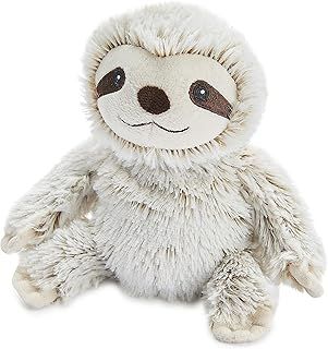 Warmies Marshmallow Sloth Plush Junior Size, Fully Microwavable and Weighted Cuddly Toy for Anxiety, Chill in The Freezer or Heat in Microwave, Soft Toy Heat Pad