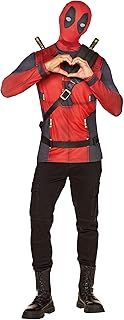Spirit Halloween Deadpool Costume Kit | Long-Sleeve Deadpool Shirt for Adults | Officially Licensed | Marvel