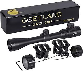 Goetland Air Rifle Scope 3-9x40 EG Red Green Illuminated Crosshair SFP Mounts for Air Gun Airsoft Crossbow Hunting Tactical