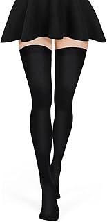 Yolev Extra Long Socks Thigh High Cotton Socks Extra Long Boot Stockings Over Knee Leg Warmers for Women