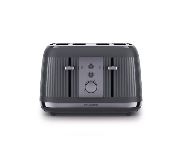 Kenwood Dusk Toaster, 4 Slot Toaster, Reheat, 5 Browning Settings, Defrost and Cancel Functions, Pull Crumb Tray, TFP30.000GY, 1800W, Slate Grey