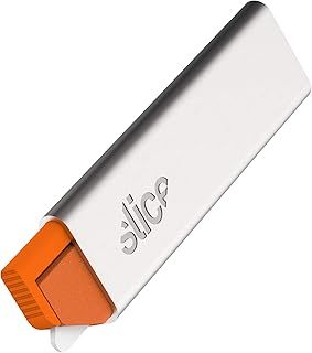 Slice 10585 Manual Carton Cutter, Ideal for Boxboard & Thin Corrugated Cardboard, Lightweight & Portable, Finger-Friendly Ceramic Blade, Ambidextrous Design, Lasts 11X Longer Than Steel
