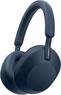 Sony WH-1000XM5 Noise Cancelling Wireless Over-Ear Headphones, Bluetooth, Clear Call Quality, Hi-Res, Up to 30hr Battery Life, Quick Charge, Alexa & Google Assistant, iOS & Android - Midnight Blue