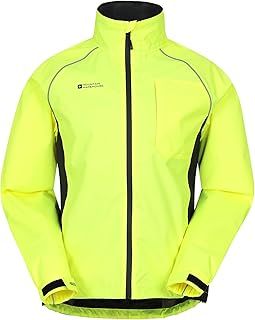 Mountain Warehouse Adrenaline Mens Waterproof Cycling Jacket - Reflective Mens Coat, Breathable Unisex Rain Coat - For Outdoors, Running & Walking