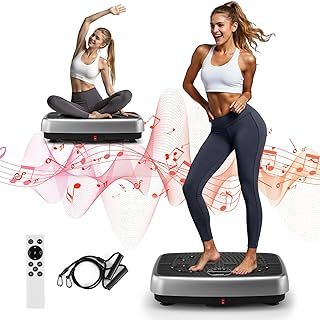 Vibration Plate, Vibration Plate Exercise Machine For Lymphatic Drainage, 2025 Upgraded Double Motors Vibration Plate for Weight Loss, 450 LBS Capacity Vibration Plate For Whole Body Workout