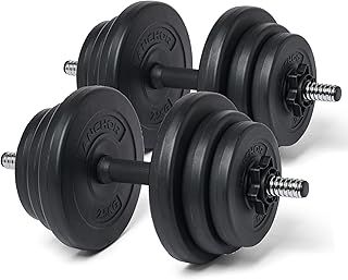 20kg 30kg Adjustable Dumbbells Set - Free Weights Dumbbell Handle Bars Pair - Excellent for Weight Lifting Body Building Home Gym Training Equipment Barbell Bench Press Exercise