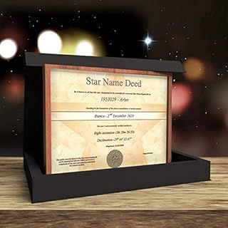 Essential Gift Set. Standard Star Package with Framed Certificate and Black Gift Box