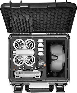 Waterproof Hard Carrying Case for DJI Neo Drone,DJI Neo Fly More Combo,DJI Goggles N3/3/2/Goggles Integra,DJI RC 2,DJI RC N3/N2,DJI RC Motion 3/2,and Accessories(Case Only)