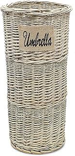DANIEL JAMES Housewares Rattan Umbrella Rack Stand Wicker Basket Holder Bin Brolly Storage Walking Stick