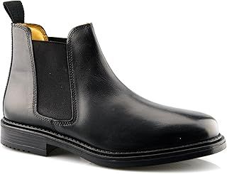 Roamers Men's Leather Chelsea Ankle Boots - Black - UK