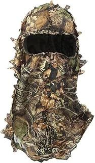 3D Camouflage Balaclava Mesh Face Mask Head Cover Real Leaf Oak Tree Camo Ghillie Hood Airsoft Hunting Photography