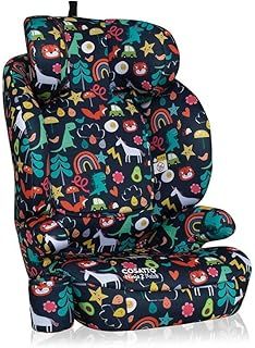 Cosatto Ninja 2 iSize Car Seat - from 100-150cm, Approx 4 Years - 12 Years, R129 High Back Booster, 10 Position Headrest, Easy Install Seatbelt or ISOFIX Fitting, Forward Facing (Carnival)