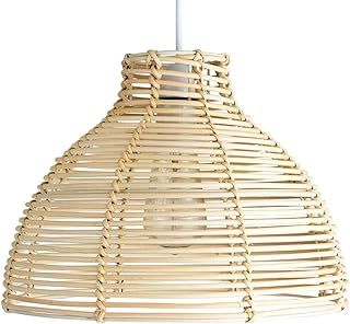 MiniSun | Modern Cream Wicker Basket Style Ceiling Light Shade | Pendant Lights, Home Décor & Improvement Essential