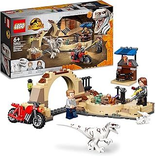 LEGO Jurassic World Atrociraptor Dinosaur: Bike Chase 76945 Building Kit; Fun Playset for Kids Who Love Dinosaurs and Motorcycle Toys; Gift Idea for Ages 6 and up (169 Pieces)