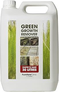 Patio Cleaner Concentrate 5L Makes 30L - Removal from Green Staining - For Patios, Wood Decking or Fence, Driveways, Roofs & Block Paving Cleaning - Green Growth Remover