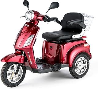 VELECO Electric Mobility Scooter - Senior Model Electric Tricycle ZT15 (Red)