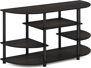 Furinno JAYA Simple Design Corner TV Stand, TV Unit, Entertainment Center, Espresso/Black,106.7 (W) x 57.4 (H) x 39.4 (D) cm