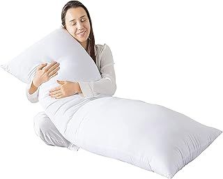 Adam Home Premium Hollowfiber Filled Bolster Pillow (Double 4FT 6 Inch) Full Body Orthopedic Long Pillow for Side Sleeper, Back, Neck, Maternity Support Pregnancy Pillow