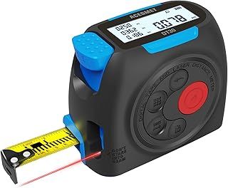 3 in 1 Digital Tape Measure, MiLESEEY 40 M Laser Measure Device with Mobile Phone App, Real Time Digital Display, Unit Ft/Ft+in/in/M and Pythagoras Mode, Measure Distance, Area and Volume