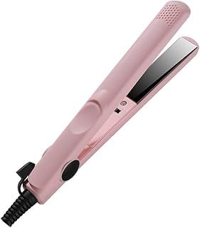 2 in 1 Mini Dual Purpose Curling Iron, Ceramic Mini Hair Curler, 30s Fast Heating Mini Hair Curler for Short Hair, Portable Mini Curling Iron Travel Size (Pink)