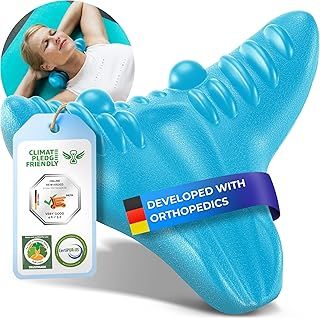 Healthfix ® Orthopaedic Neck Stretcher | Neck Relief for Neck Tension | Neck Cloud Neck Saver Against Neck Pain (Blue)