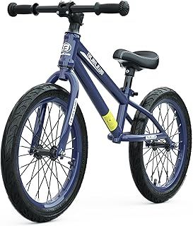 Bueuwe 16 Inch Balance Bike for Big Kids Aged 4 5 6 7 8 and 9 Years Old Boys Girls,Large No Pedal Training Bicycle, Adjustable Seat, Pneumatic Tires, Quick Assembly
