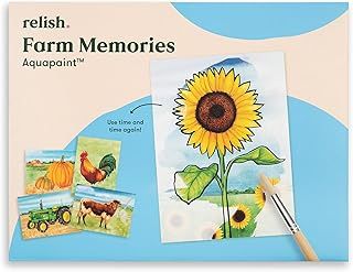 Relish - Dementia Aquapaints Activities - Pack of 5 Reusable Water Painting Toys, Farm Memories, Alzheimer’s Products & Gifts for Elderly/Seniors