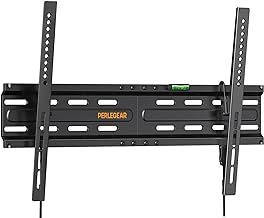 Perlegear TV Wall Bracket for Most 37–82 inch LCD LED OLED Flat Curved TVs up to 45kg, Low Profile Tilt Wall Brackets, Ultra Slim Heavy-Duty TV Wall Mount with Max VESA 600x400mm, PGLT4
