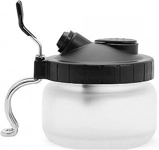 ABEST Airbrush Cleaning Pot Stabilizer Glass Jar Bottles Holder Paint Station Filter