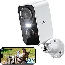 ieGeek No Monthly Fee 2K Wireless Security Camera Outdoor Colorful Night Vision, Rechargeable Battery CCTV Camera Systems, WiFi Home Security Camera, Motion Detection, Siren Light,2 Pack/2PCS Set