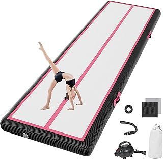 Inflatable Tumbling Gym Mat 10cm/20cm high 2M/3/4M/5M/6M/7M/8M/9M/10M/11M/12M Inflatable Air Gymnastics Mat Training Mats Gymnastics tumbling mat with Air Pump
