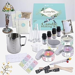 INK LAB Candle Making Kit DIY Candle Making Supplies with Soy Wax Melting Pot Fragrances Candle Dye Thermometer DIY Candle Making Craft Gift for Adults Beginners