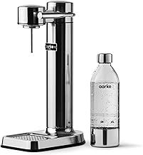 Aarke Carbonator 3, Sparkling Water Maker with Water Bottle, Steel Finish
