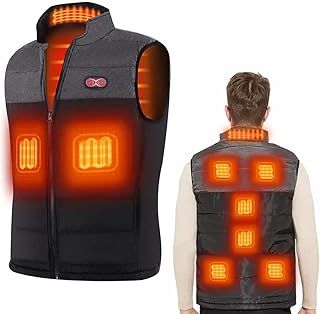 vapesoon Heated Vest Heating Jacket with 3 Adjustable Temperature Electric USB Rechargeable Winter Thermal Vest Warm for Outdoor Camping Riding Hiking (Battery Pack Not Included)