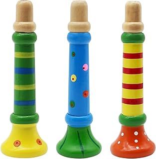 1PC Wooden Kid Flute Musical Instrument, Small Wooden Recorders Colorful Piccolo Flute Music Sound Toys, Early Education Develop for 3+ Year Age, Boys Girls, School (Random Color)
