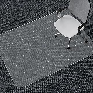 WASJOYE Office Chair Mat Carpet Protection, 90x120 cm (3'x4') Non-slip PVC, Home Office Chair Floor Protectors, 2.2mm Thick, Transparent