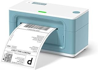 MUNBYN USB Connection Thermal Label Printer 4x6 for Shipping Packages Postage Address Home Small Business, Compatible with Etsy, Shopify, eBay, Amazon, Royal Mail, FedEx, UPS, ITPP941, Green