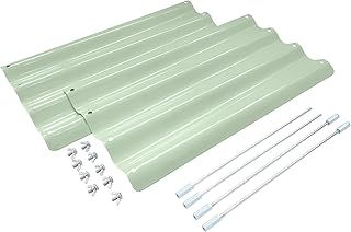 Harbour Housewares Galvanised Steel Raised Garden Bed Extension Set - 50cm - Green - Large Outdoor Vegetable Flower Grow Planter Trough Box