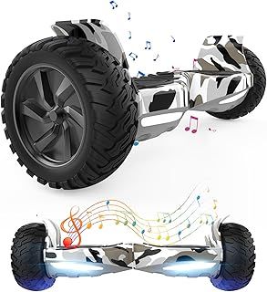 VOUUK 8.5-inch Hummer Off-road Hoverboard,App Controlled,with Bluetooth and LED Lights, Powerful Motor, Suitable for Adults and Children