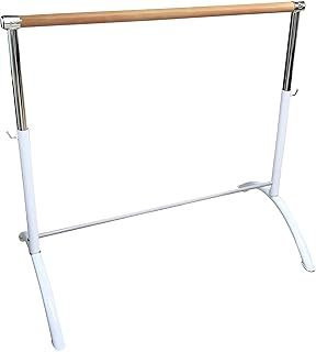 Ballet Barre Portable for Home I Adults & Children, Lightweight, Adjustable, White Single Ballet Bar, Freestanding Barre Equipment for Home - Perfect for Exercise, Balance, Building Core & Flexibility
