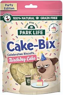 PARK LiFE - Cake Bix - Birthday Cake Flavour Dog Biscuits - Nutritious Snack - 100g Pouch