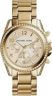 Michael Kors Women's Watch BLAIR, 39mm Case Size, Quartz Chronograph Movement, Stainless Steel Strap